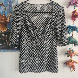 Diamond Print Peplum Top